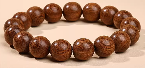 Natural golden sandalwood bracelet, unisex amulet