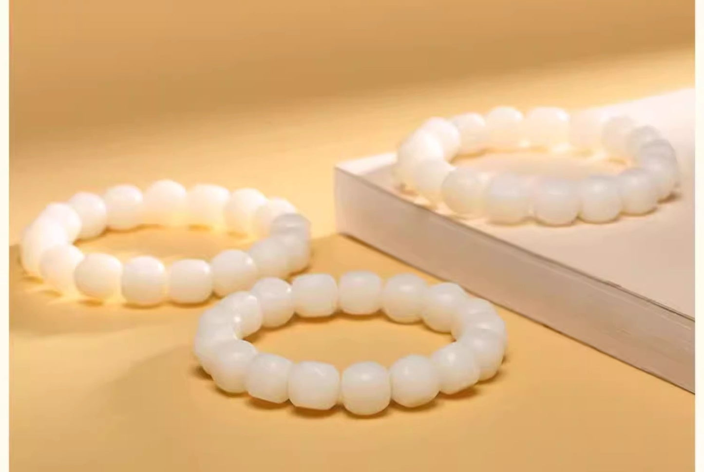 Putuo Mountain White Jade Bodhi Bracelet