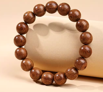 Natural golden sandalwood bracelet, unisex amulet