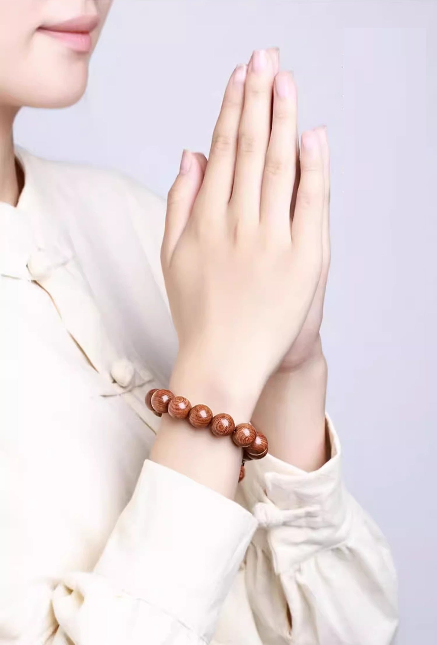 Natural golden sandalwood bracelet, unisex amulet
