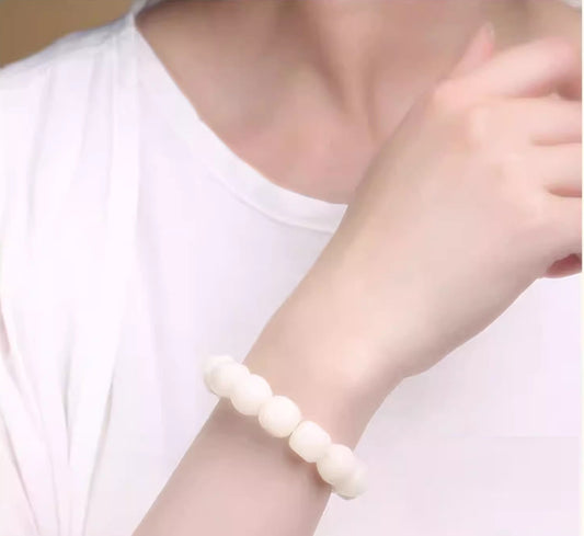 Putuo Mountain White Jade Bodhi Bracelet